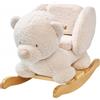 NATTOU Dondolo per Bambini in Legno Teddy l'Orso White