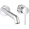 GROHE Essence New Rubinetto Miscelatore per Lavabo a 2 Fori, Taglia S, Made in Germany, Cromo Spazzolato 19408DC1