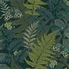 VEELIKE Carta da Parati Foglie Verdi Felci Tropicali Carta da Parati Foresta Scuro 44.5 cm × 300 cm Adesivi Murali Fiori Fotomurale da Parete Camera da Letto Bagno Pellicola Adesiva per Mobili
