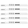 kwb 5x lame per seghetto alternativo per laminato (adatte per laminato, legno duro, bimetallo, denti temprati, supporto a T)