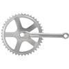 cyclingcolors Guarnitura per bicicletta in acciaio con chiavetta da 1/2 1/8, 42 denti, 165 mm, argento
