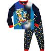 Sonic The Hedgehog Pigiama a Maniche Lunghe per Ragazzi Blu 11-12 Anni