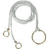 Allegra K Cintura da donna in pelle PU skinny corda rotonda terminazioni anello auto cravatta cintura sottile cintura in vita, Argento, vita 36