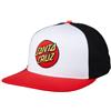 Santa Cruz Classic Dot Cap White/Black/Red One Size, bianco//rosso