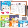 Helsort Magic Grooved Handwriting Practice Books per bambini dai 3 agli 8 anni, grande | Riutilizzabile, tracciamento di lettere numeriche, asilo materno, calligrafia