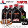 MOTUL - HIFLO - NGK Tagliando SUZUKI GSX-R 750 1995-2007 Kit Olio Motul 7100 10W40 + Filtro Candele