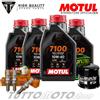 MOTUL - HIFLO - NGK Tagliando TRIUMPH Tiger 800 XR/XRx 2015 2016 2017 / 7100 10W40 + Filtro candele