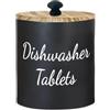 SiaBiced Contenitore per Pastiglie per Lavastoviglie con Coperchio, Soluzione per Conservare Le Pastiglie Detersive in Cucina, Nero