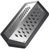 KAI JANUS Grattugia, nero in acciaio inossidabile - Dimensioni 23,3 x 11 x 5,5 cm con contenitore - Grattugia da cucina universale con 2 lati