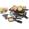Swissmar Geneva Raclette per 4 persone, griglia raclette con padella e cursore, Mini griglia per raclette con piastra antiaderente e 4 padelle per raclette, 800 W