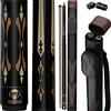 Serpion - Pieces Pool Cue Stick 100% Canadian Maple Wood. Professional Billiard Pool Cue Stick with Hard Case And Joint Protectors