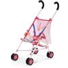 BABY born Passeggino per bambole con borsa rosa, cintura a 3 punti, pieghevole
