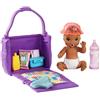 Barbie Skipper Teneri Bebè, Playset Pappa e Cambio Pannolino, Bambola con Accessori, Giocattolo per Bambini 3+ Anni,GHV86