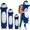 Kekeso Peluche Pinguino, Lungo Cuscino Pinguino Ultra Morbido, Peluche da Abbracciare a Forma di Cuscino Corpo, Regalo di Natale per Bambini & Adulti (Blu marino, 90cm/35.43in)