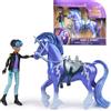 Unicorn Academy Set - Rory e Unicorno Storm con vera criniera e coda e spazzola, circa 12 cm personaggi originali della popolare serie Netflix, per bambini dai 4 anni in su