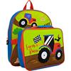 Harry Bear Ragazzi Set Zaino e Borsa da Pranzo Multicolore Trattore
