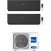 Haier Condizionatore Climatizzatore Haier Dual Split Inverter Modello Expert Nero 9000+12000 BTU R-32 Wi-Fi Integrato Con 2U40S2SM1FA