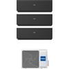 Haier Condizionatore Climatizzatore Haier Trial Split Inverter Modello Expert Nero 7000+7000+7000 BTU R-32 Wi-Fi Integrato Con 3U55S2SR5FA