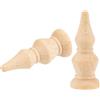 BENECREAT 2 pz. Terminali in Legno di Faggio Grezzo, Terminali per Aste per Tende da 5x2cm, Finiture Decorative Artigianali per Il Montante del Letto, Puntale per Asta della Bandiera, Sedia A Dondolo