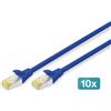 DIGITUS DK-1644-A-010-B Cavo patch DIGITUS, Cat. 6A, S/FTP, 1,0 m, blu, set