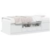 vidaXL Letto da giorno con cassetti bianco 75x190 cm materiale a base di legno
