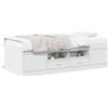 vidaXL Letto da giorno con cassetti bianco 90x190 cm materiale legno