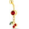 NovaNavel Piercing ombelico ciliegie in oro