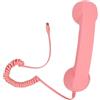 Topiky Telefono retrò di Tipo C, Nuovo, Cablato, con Microfono, per Casa e ufficio. (PINK)
