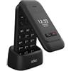 ADOC SC01 - Telefono cellulare 4G con coperchio per anziani, 2 schermi, Bluetooth, Wi-Fi, torcia e radio tasti e icone grandi, pulsante SOS, facile da usare, 3 memorie dirette. Compatibile con