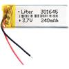 Liter energy battery Batteria 301645 LiPo 3.7V 240mAh 0.888Wh 1S 5C Liter Energy Battery per l'elettronica Ricaricabile Telefono Portatile Smartwatch Orologio GPS - Non adatto per Radiocomando 47x16x3mm (240mAh|301645)