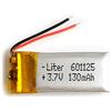 Liter energy battery Batteria 601125 LiPo 3.7V 130mAh 0.481Wh 1S 5C Liter Energy Battery per l'elettronica Ricaricabile Telefono Portatile Smartwatch Orologio GPS - Non adatto per Radiocomando 27x11x6mm (130mAh|601125)