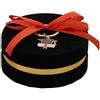 L'Arcolaio Scatola Box con Portachiavi Bomboniera D 10 x 4 Cm Portaconfetti Laurea Nero 1 Pz