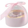 L'Arcolaio Scatola Plastica Bomboniera D 8 Cm Portaconfetti Rosa 1 Pz