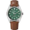 TACTICAL FROG Chameri VH31 - Orologio da uomo con movimento al quarzo, 37 mm/40 mm, stile casual, cinturino in pelle, stile minimalista e classico, GS05 / quadrante verde, 40mm