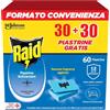 Raid Piastrine Antizanzare, 60 Piastrine Inodore per Zanzare Comuni e Tigre, Fino a 12 Ore di Protezione, Compatibili con Diffusori Raid (1)