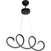 EffeZeta Lampada a sospensione LED Afra forma spirale nera MDL4441