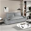 EffeZeta Divano letto Belly 2 posti effetto velluto colore grigio