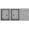 EffeZeta Enigma D200 lavello 2 vasche e gocciolatoio croma