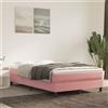 Vidaxl Materasso a Molle Insacchettate Rigidità Media Rosa 120x200x20 cm in Velluto