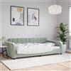 Vidaxl Letto da Giorno Grigio Chiaro 100x200 cm in Velluto