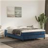 Vidaxl Materasso a Molle Insacchettate Rigidità Media Blu Scuro 140x220x20 cm in Velluto