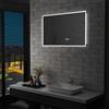 Vidaxl Specchio LED Bagno con Sensore Tattile Schermo Orario 100x60cm