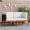Vidaxl Divani Angolari da Giardino 2 pz con Cuscini in Legno di Acacia e Corda