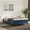 Vidaxl Materasso a Molle Insacchettate Rigidità Media Blu Scuro 140x210x20 cm in Velluto