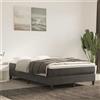 Vidaxl Materasso a Molle Insacchettate Rigidità Media Grigio Scuro 140x210x20 cm in Velluto