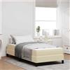 Vidaxl Letto a molle con materasso Crema 80 x 200 cm Tessuto