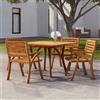 Vidaxl Tavolo da Giardino 110x110x75 cm Legno Massello di Acacia