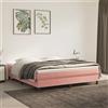 Vidaxl Materasso a Molle Insacchettate Rigidità Media Rosa 160x210x20 cm in Velluto