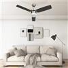 Vidaxl Ventilatore Soffitto con Luce e Telecomando 108cm Marrone Scuro