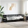 Vidaxl Dormeuse Estraibile Nera 2x(90x200) cm Legno Massello di Pino